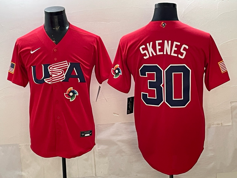 USA National Embroidered Baseball Team 2026 World Cup Team Jersey T-shirt