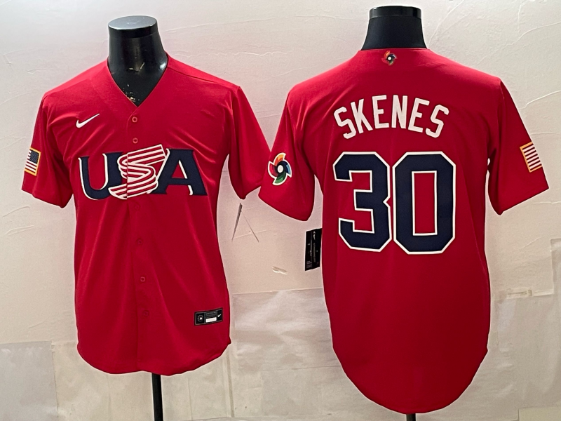 USA National Embroidered Baseball Team 2026 World Cup Team Jersey T-shirt