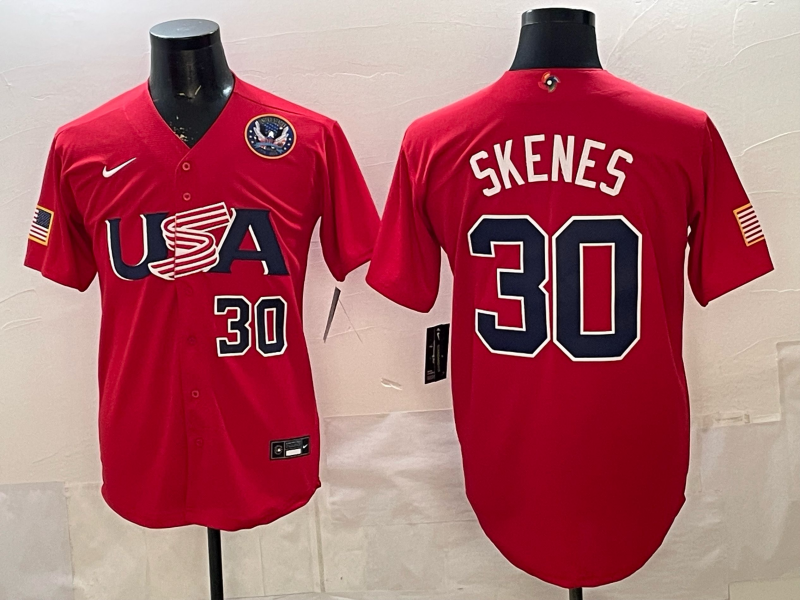 USA National Embroidered Baseball Team 2026 World Cup Team Jersey T-shirt