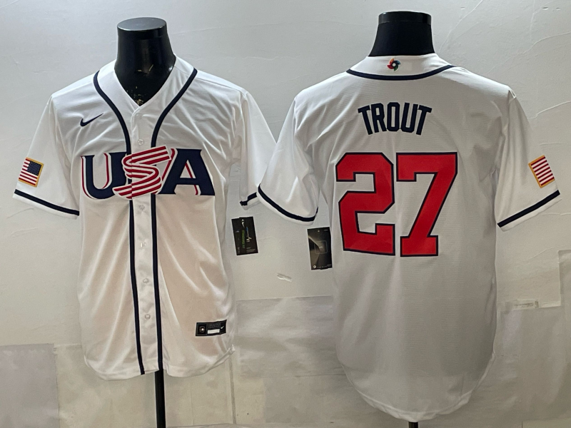 USA National Embroidered Baseball Team 2026 World Cup Team Jersey T-shirt