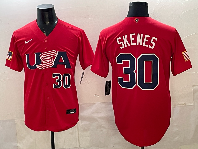 USA National Embroidered Baseball Team 2026 World Cup Team Jersey T-shirt