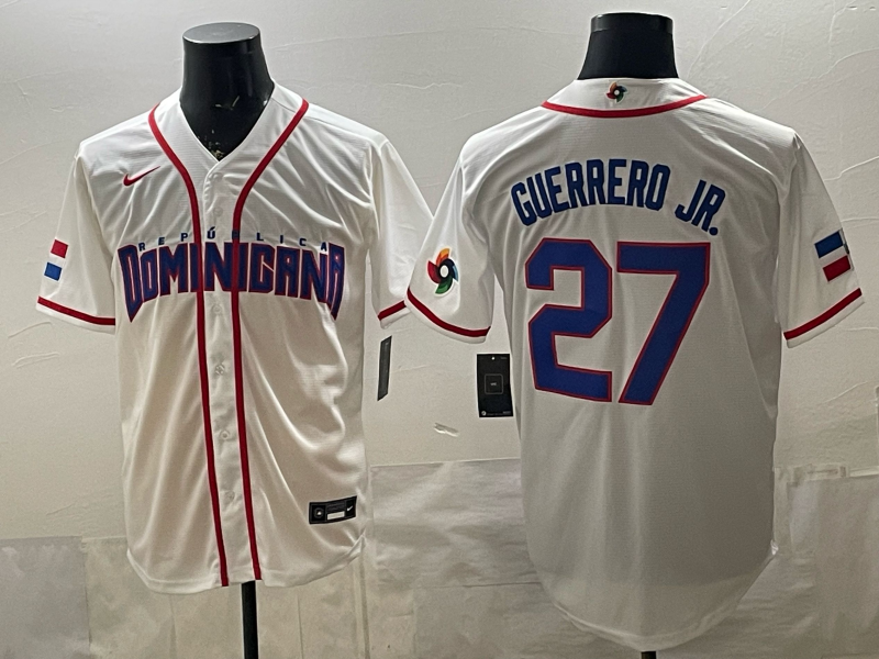 Dominican National Embroidered Baseball Team 2026 World Cup Team Jersey T-shirt