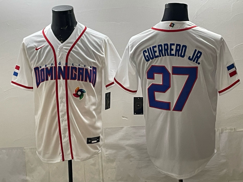 Dominican National Embroidered Baseball Team 2026 World Cup Team Jersey T-shirt