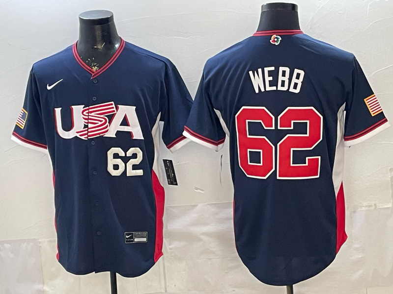 USA National Embroidered Baseball Team 2026 World Cup Team Jersey T-shirt