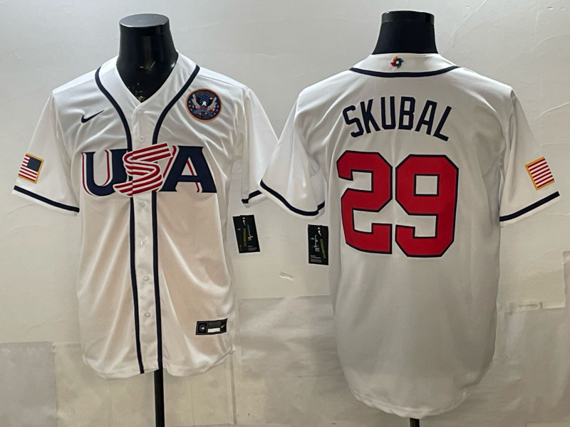 USA National Embroidered Baseball Team 2026 World Cup Team Jersey T-shirt