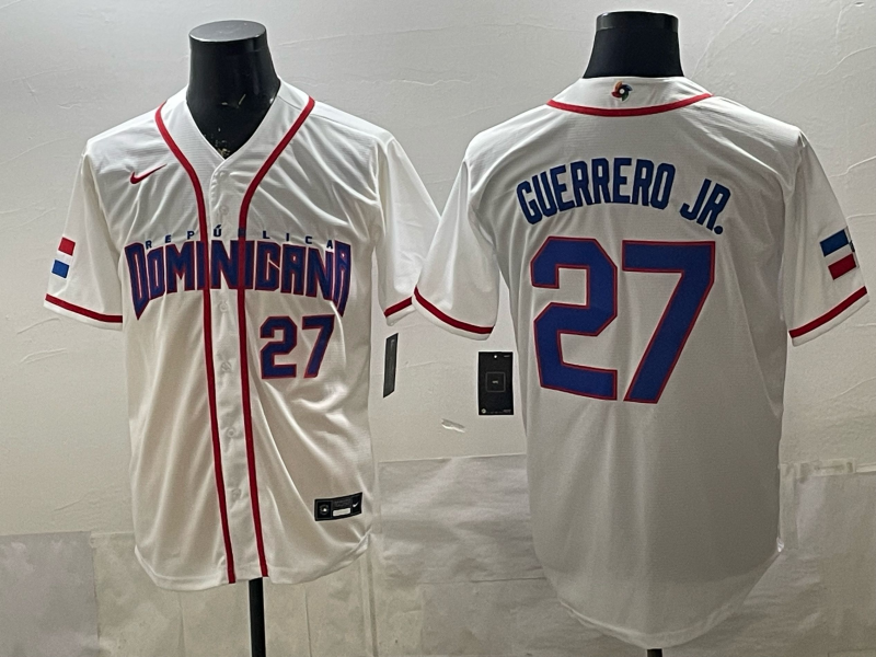 Dominican National Embroidered Baseball Team 2026 World Cup Team Jersey T-shirt