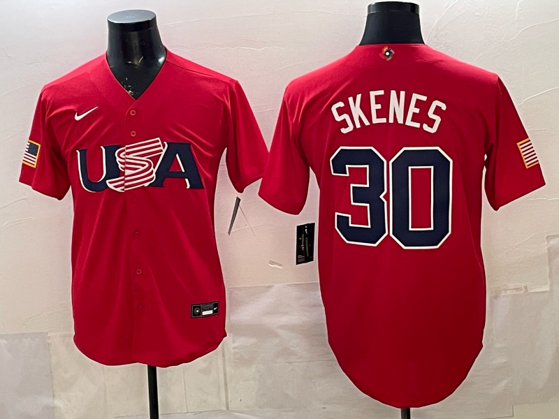 USA National Embroidered Baseball Team 2026 World Cup Team Jersey T-shirt