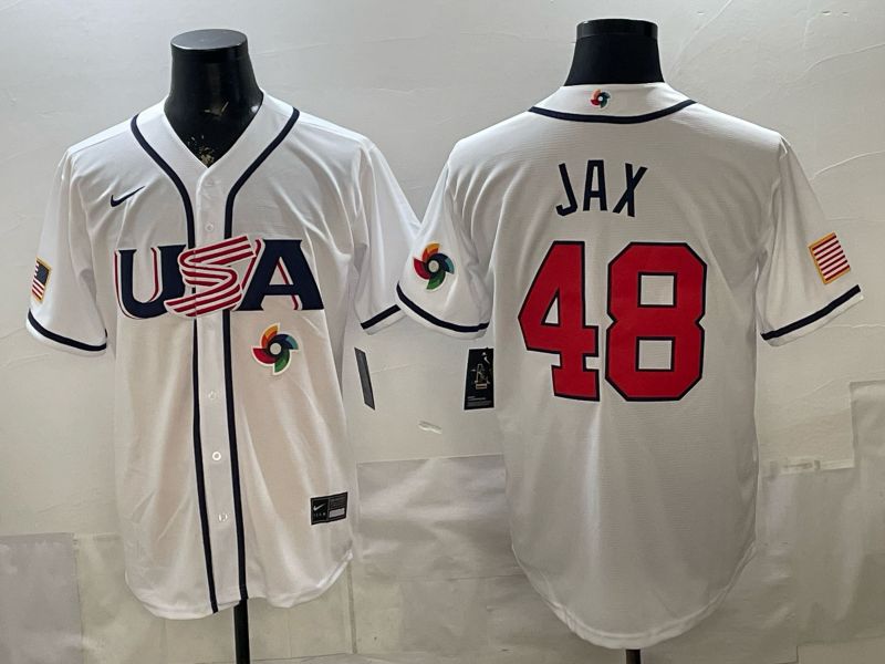 USA National Embroidered Baseball Team 2026 World Cup Team Jersey T-shirt