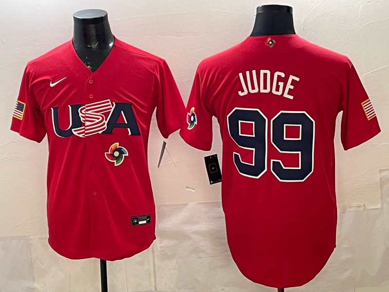 USA National Embroidered Baseball Team 2026 World Cup Team Jersey T-shirt