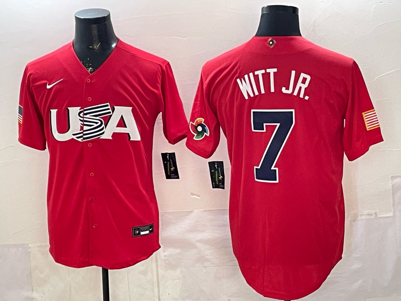 USA National Embroidered Baseball Team 2026 World Cup Team Jersey T-shirt