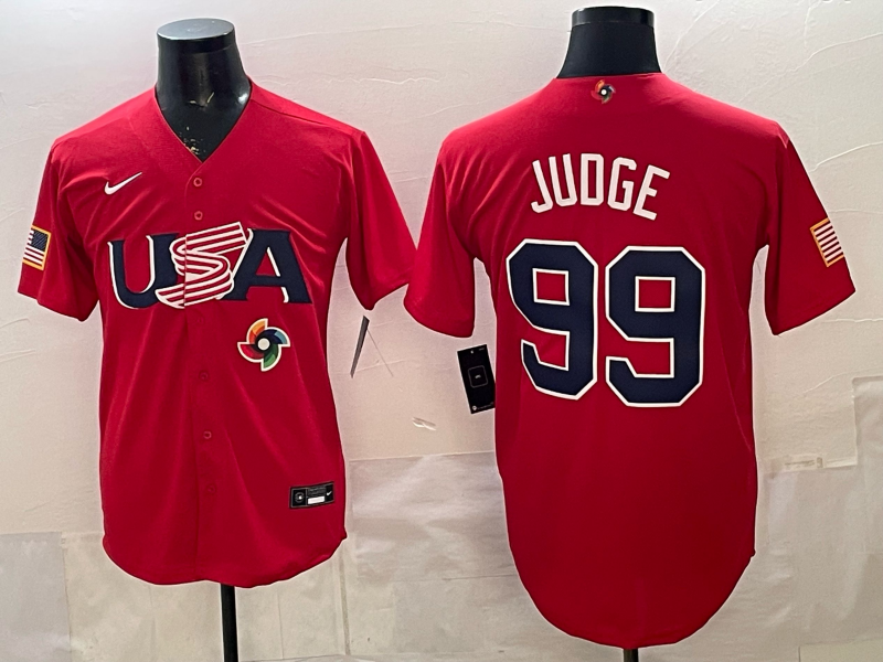 USA National Embroidered Baseball Team 2026 World Cup Team Jersey T-shirt