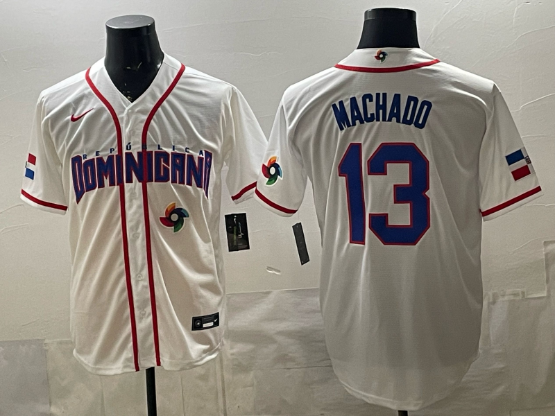 Dominican National Embroidered Baseball Team 2026 World Cup Team Jersey T-shirt