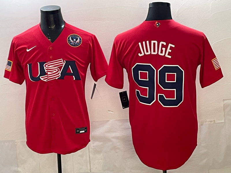USA National Embroidered Baseball Team 2026 World Cup Team Jersey T-shirt