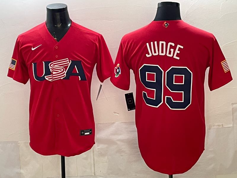 USA National Embroidered Baseball Team 2026 World Cup Team Jersey T-shirt
