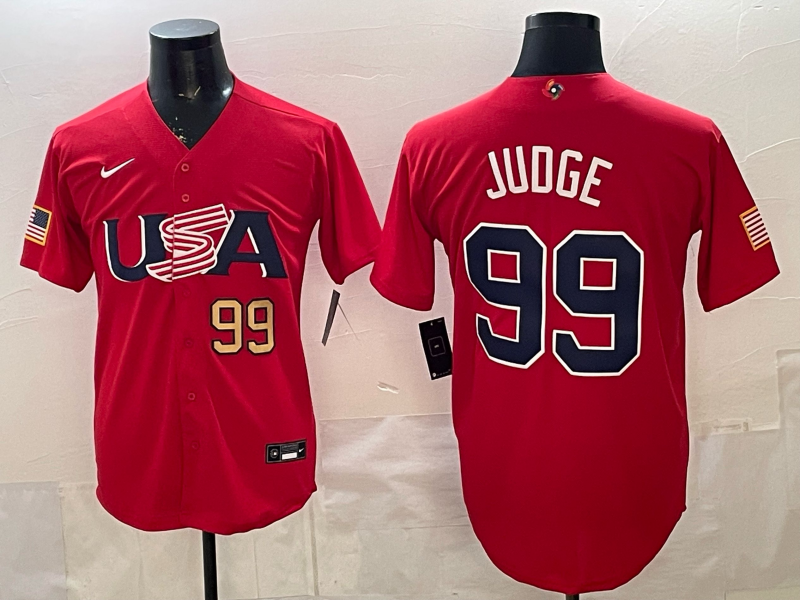 USA National Embroidered Baseball Team 2026 World Cup Team Jersey T-shirt