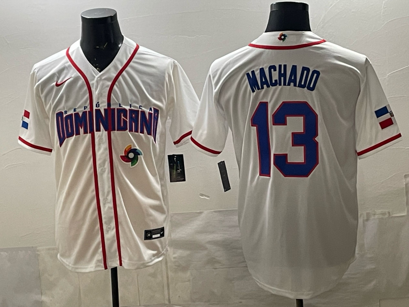 Dominican National Embroidered Baseball Team 2026 World Cup Team Jersey T-shirt
