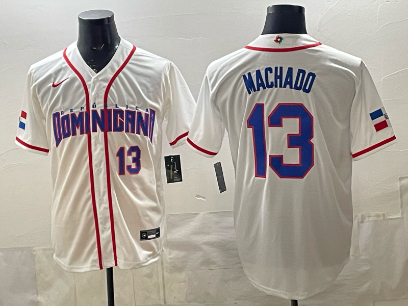 Dominican National Embroidered Baseball Team 2026 World Cup Team Jersey T-shirt