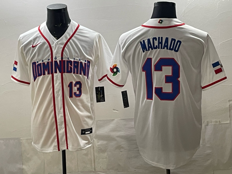 Dominican National Embroidered Baseball Team 2026 World Cup Team Jersey T-shirt