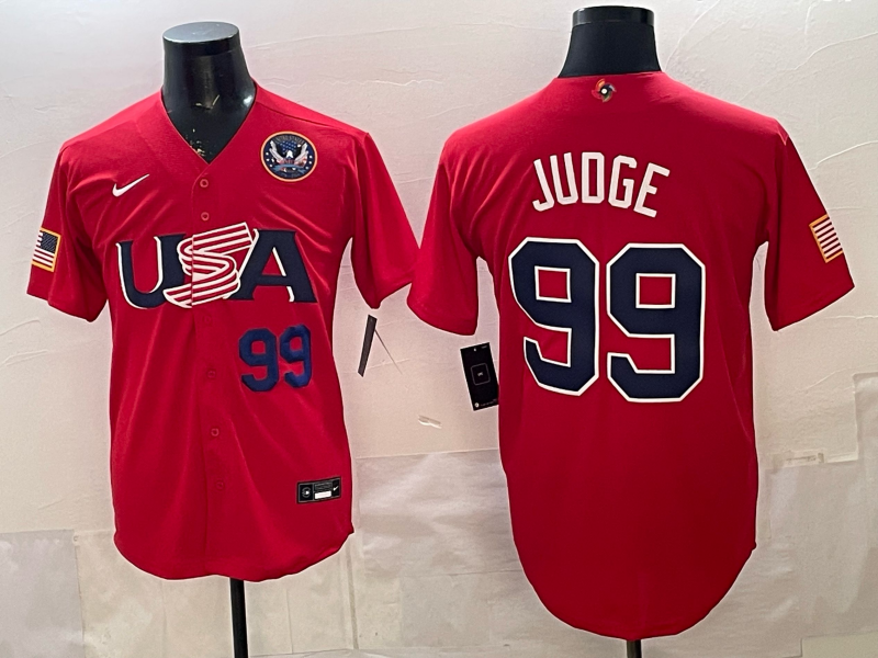 USA National Embroidered Baseball Team 2026 World Cup Team Jersey T-shirt