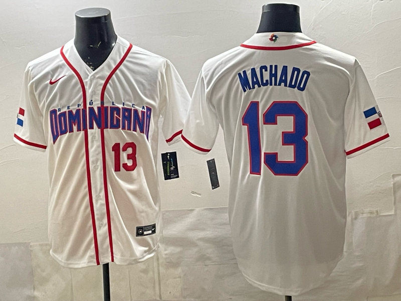 Dominican National Embroidered Baseball Team 2026 World Cup Team Jersey T-shirt