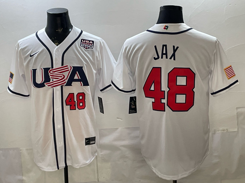 USA National Embroidered Baseball Team 2026 World Cup Team Jersey T-shirt