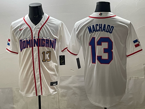 Dominican National Embroidered Baseball Team 2026 World Cup Team Jersey T-shirt