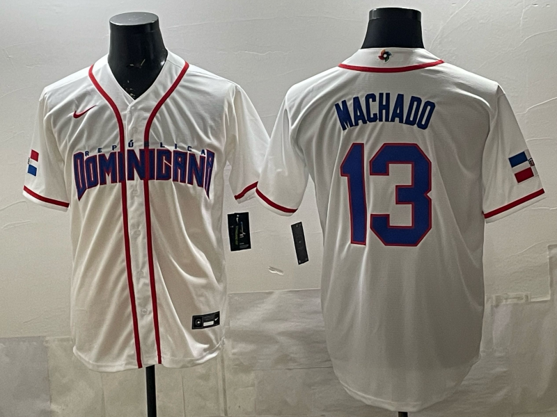 Dominican National Embroidered Baseball Team 2026 World Cup Team Jersey T-shirt