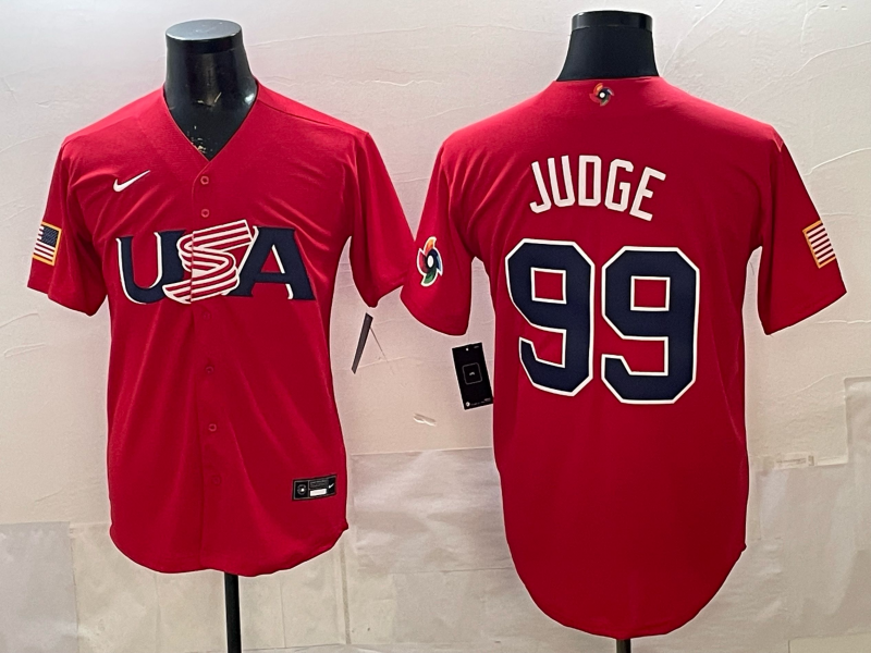 USA National Embroidered Baseball Team 2026 World Cup Team Jersey T-shirt