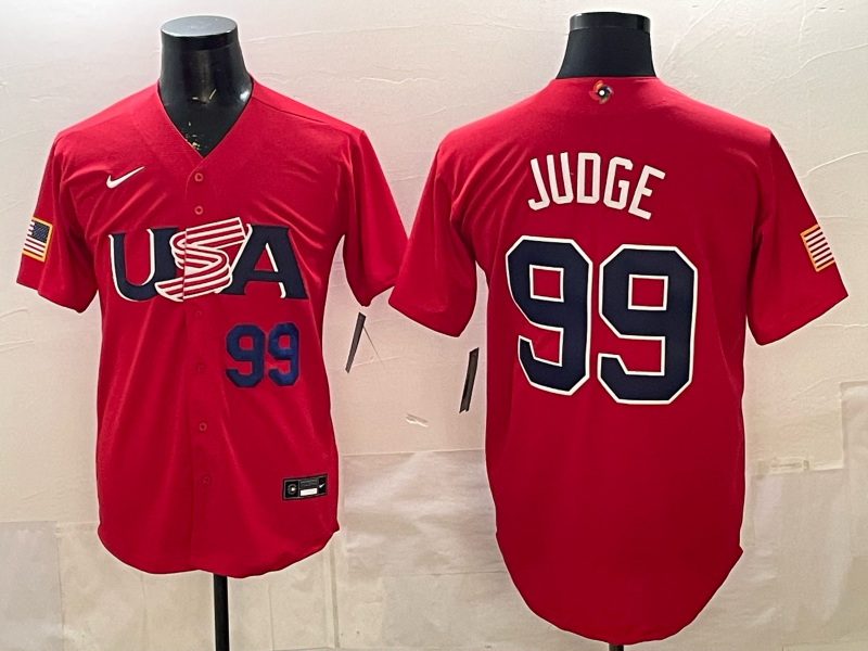 USA National Embroidered Baseball Team 2026 World Cup Team Jersey T-shirt