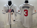 USA National Embroidered Baseball Team 2026 World Cup Team Jersey T-shirt