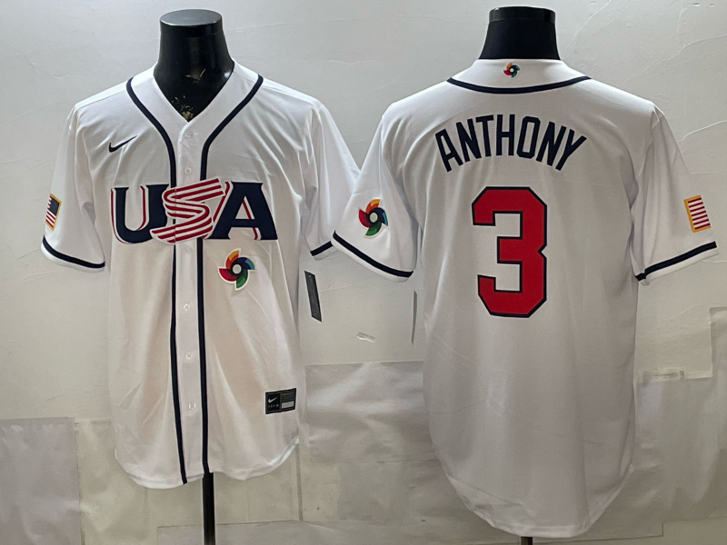 USA National Embroidered Baseball Team 2026 World Cup Team Jersey T-shirt