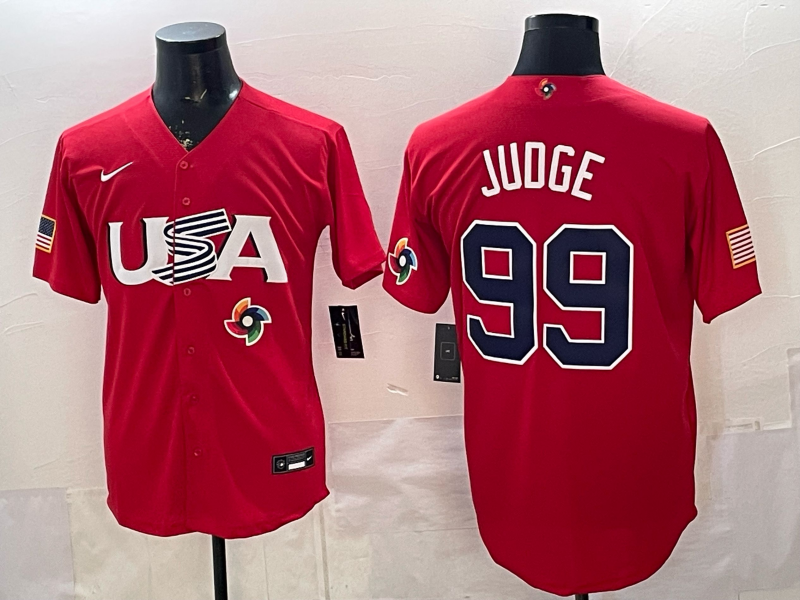 USA National Embroidered Baseball Team 2026 World Cup Team Jersey T-shirt