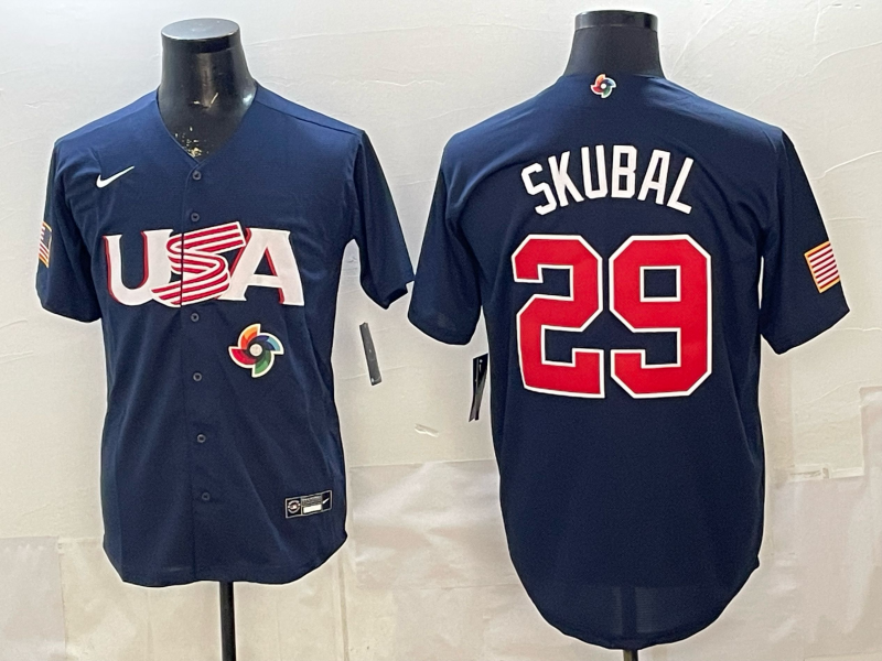 USA National Embroidered Baseball Team 2026 World Cup Team Jersey T-shirt