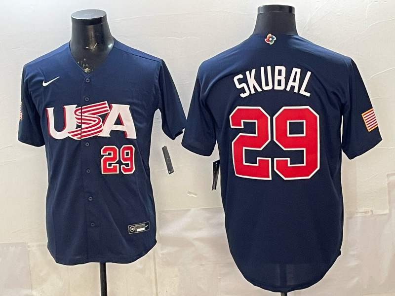 USA National Embroidered Baseball Team 2026 World Cup Team Jersey T-shirt