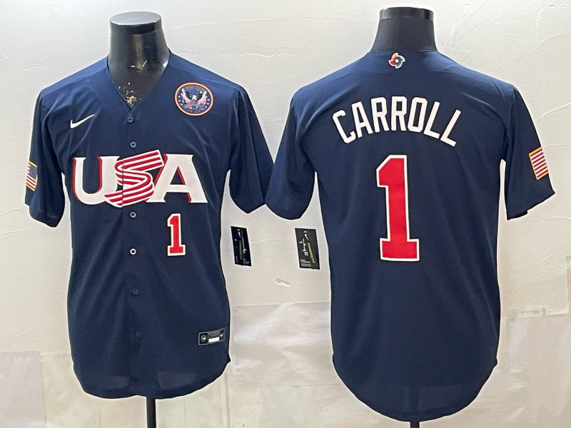 USA National Embroidered Baseball Team 2026 World Cup Team Jersey T-shirt