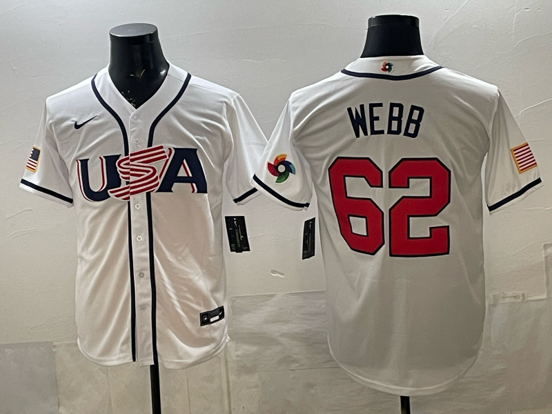 USA National Embroidered Baseball Team 2026 World Cup Team Jersey T-shirt