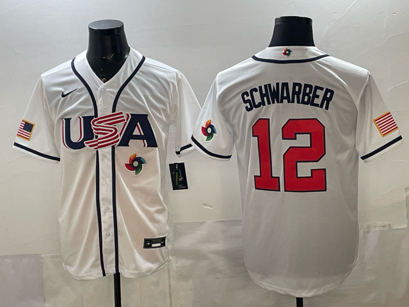 USA National Embroidered Baseball Team 2026 World Cup Team Jersey T-shirt