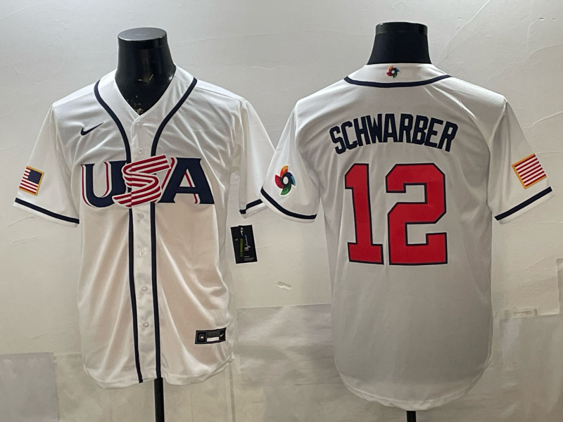 USA National Embroidered Baseball Team 2026 World Cup Team Jersey T-shirt