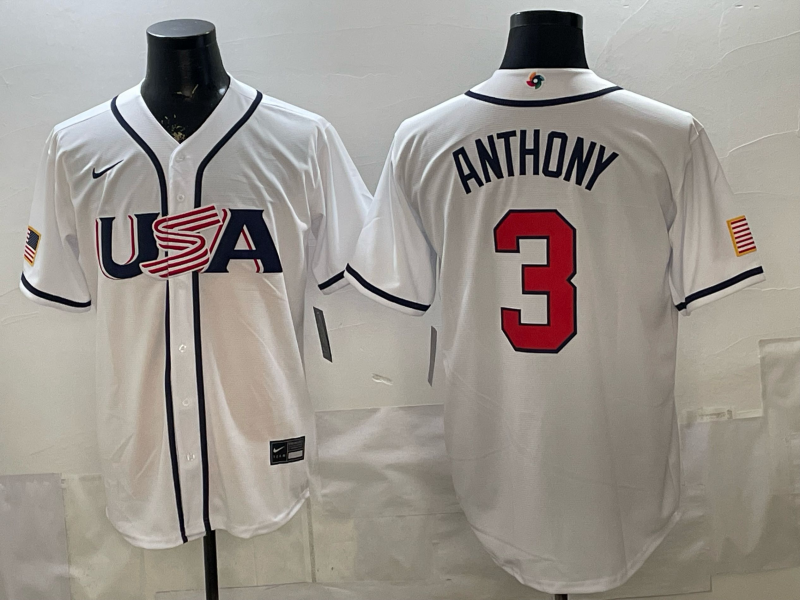 USA National Embroidered Baseball Team 2026 World Cup Team Jersey T-shirt