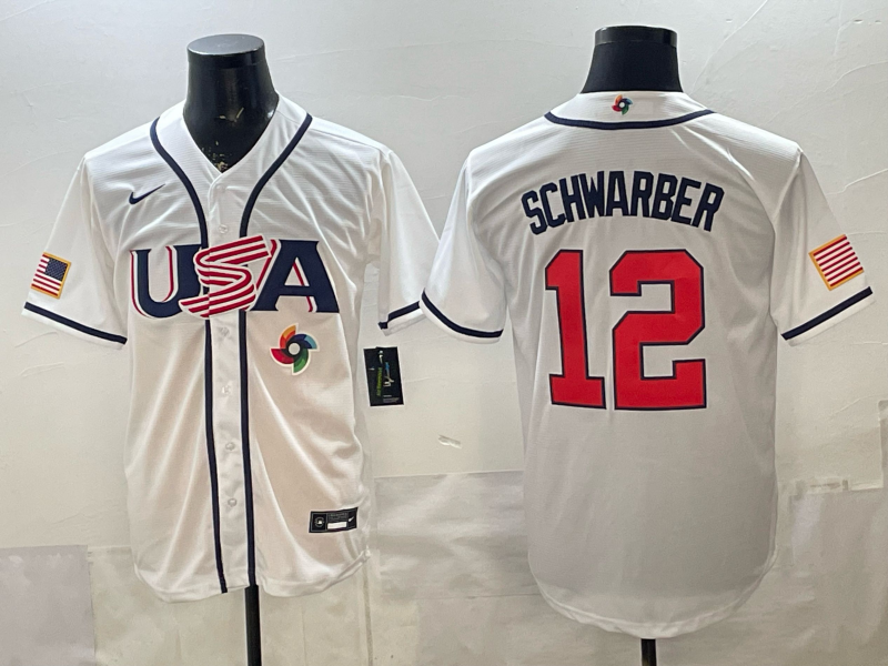 USA National Embroidered Baseball Team 2026 World Cup Team Jersey T-shirt