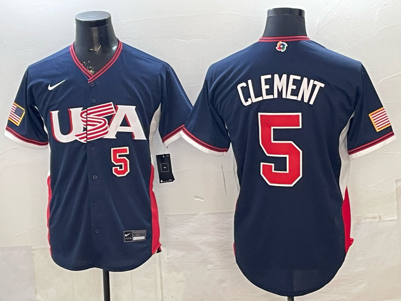 USA National Embroidered Baseball Team 2026 World Cup Team Jersey T-shirt