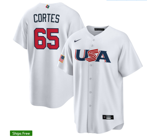 Baseball World Cup USA National Team Baseball Uniform Tee