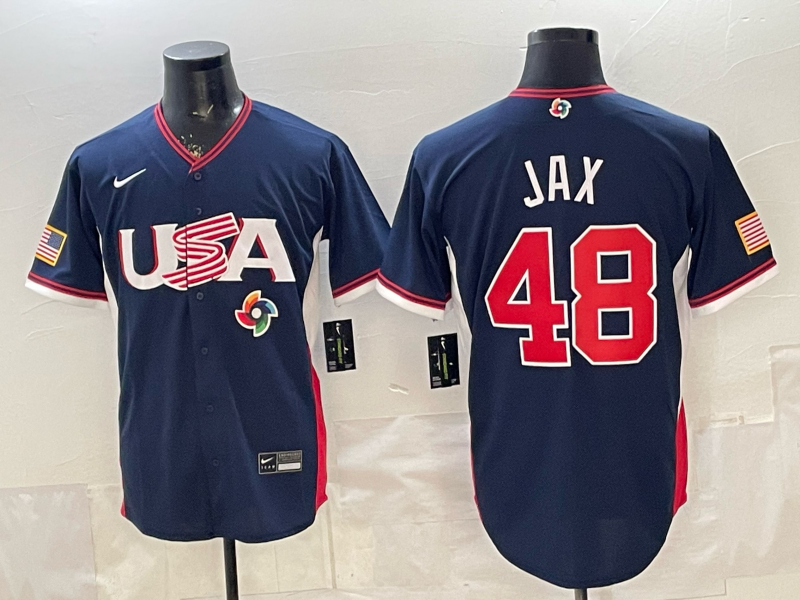 USA National Embroidered Baseball Team 2026 World Cup Team Jersey T-shirt
