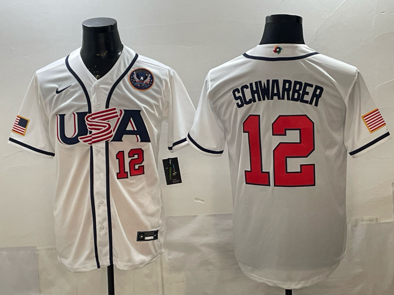 USA National Embroidered Baseball Team 2026 World Cup Team Jersey T-shirt