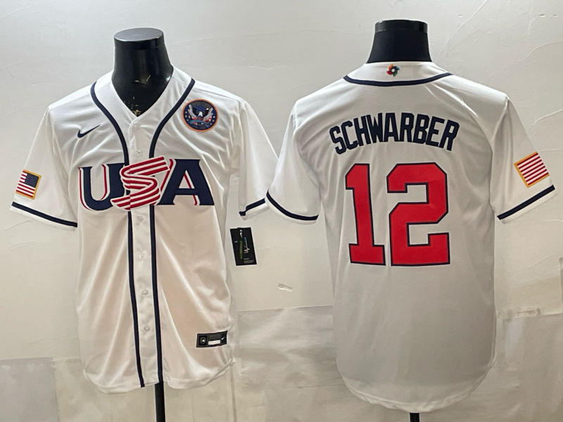 USA National Embroidered Baseball Team 2026 World Cup Team Jersey T-shirt
