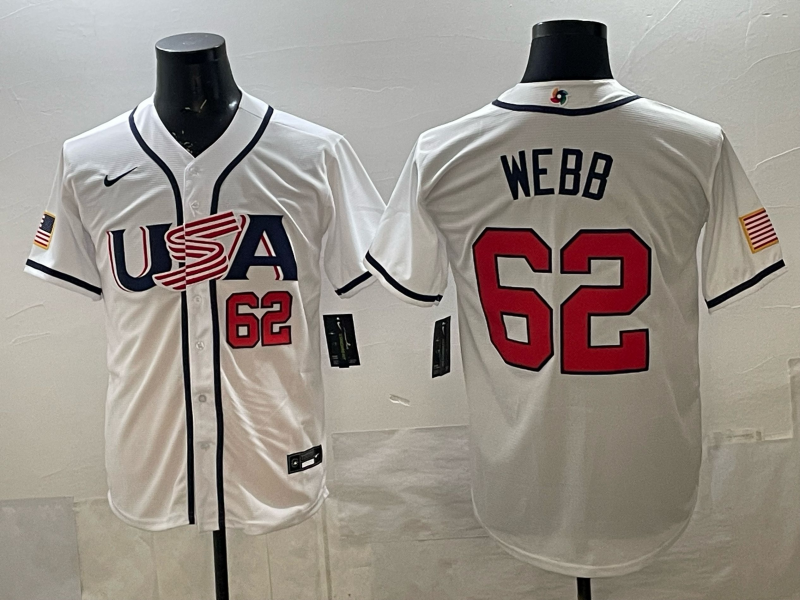 USA National Embroidered Baseball Team 2026 World Cup Team Jersey T-shirt