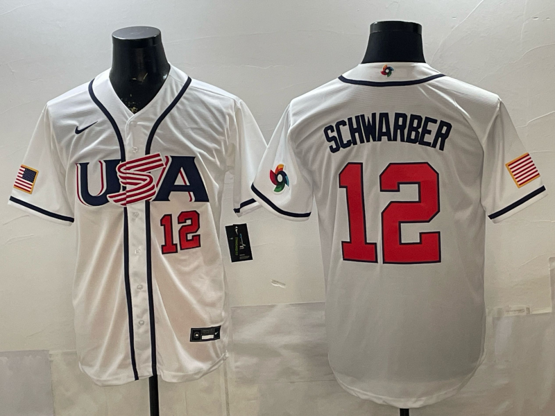 USA National Embroidered Baseball Team 2026 World Cup Team Jersey T-shirt