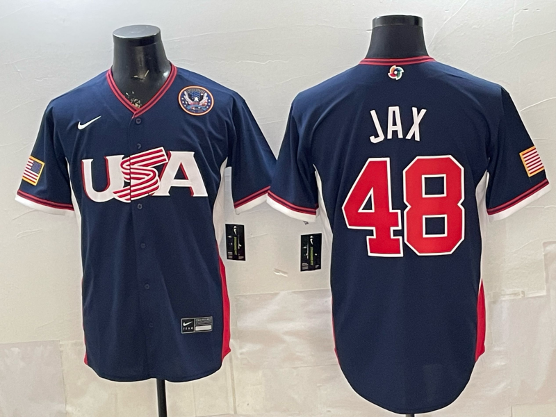 USA National Embroidered Baseball Team 2026 World Cup Team Jersey T-shirt