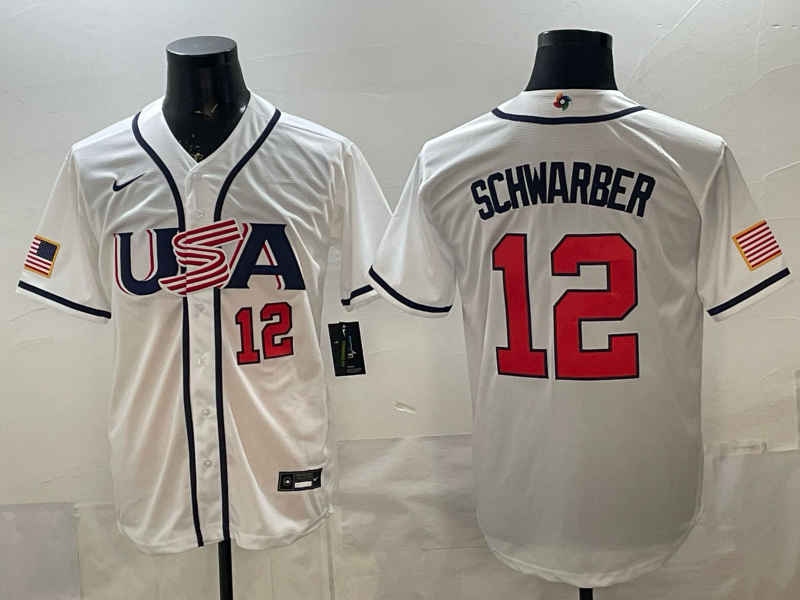USA National Embroidered Baseball Team 2026 World Cup Team Jersey T-shirt