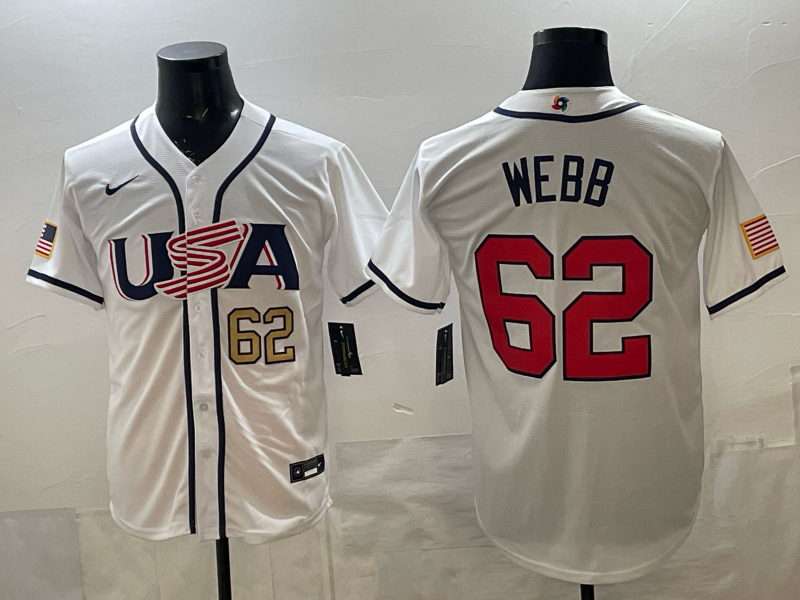 USA National Embroidered Baseball Team 2026 World Cup Team Jersey T-shirt